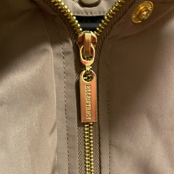 Ellen Tracy Brown Hooded Zippered Snap Front Coat Jacket Sz Small - Picture 6 of 8